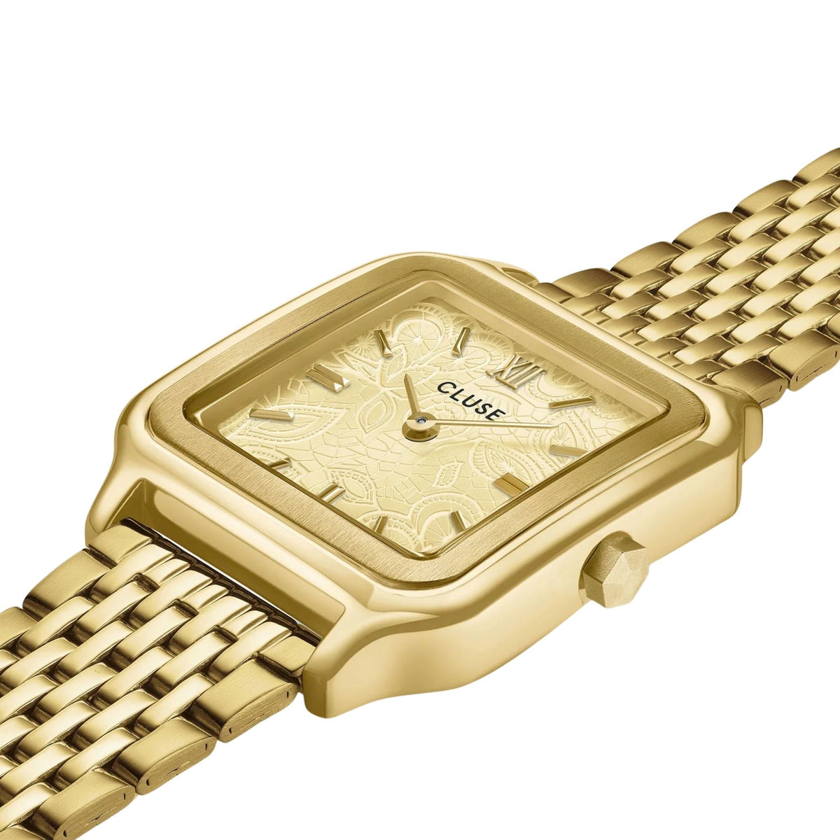 Cluse Gracieuse Watch Steel, Lace Textured, Gold Colour CW11912