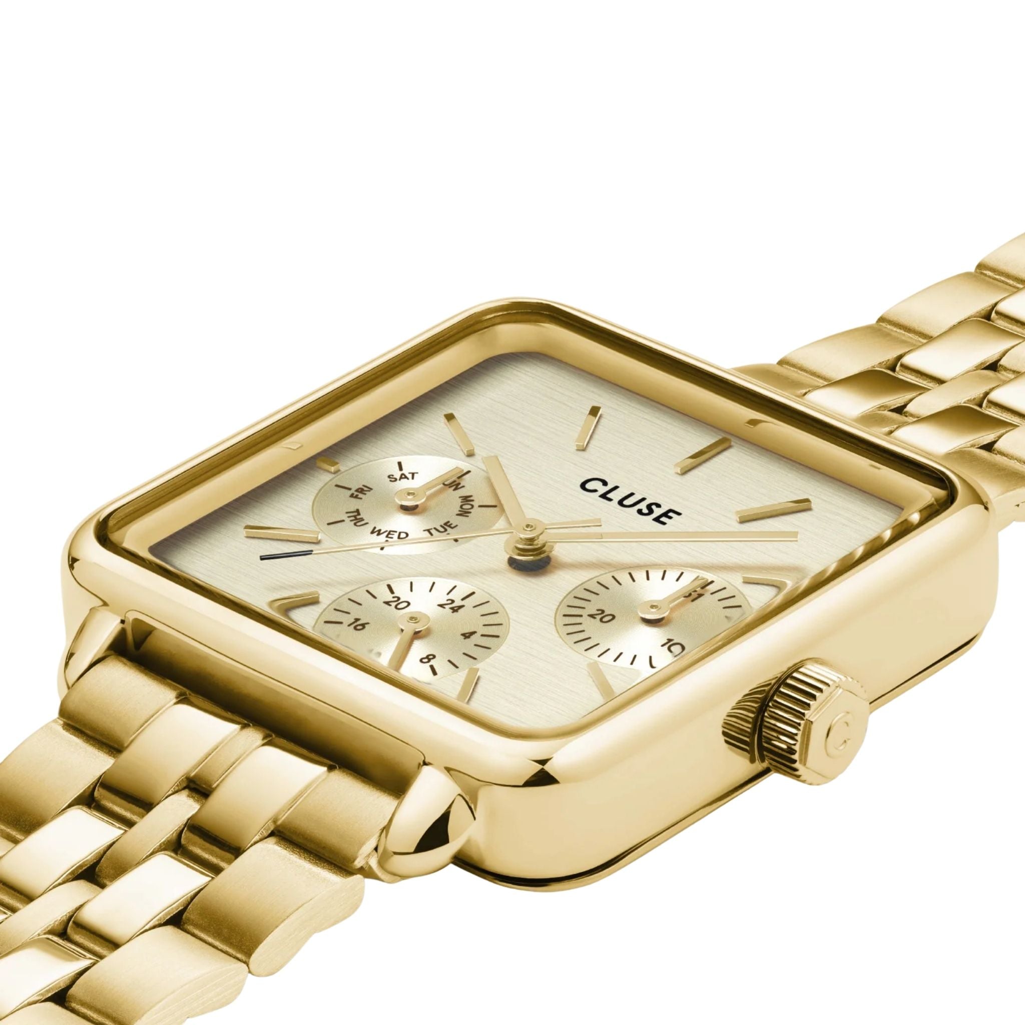 Cluse La Tétragone Multifunction Watch Steel, Full Gold Colour CW13801