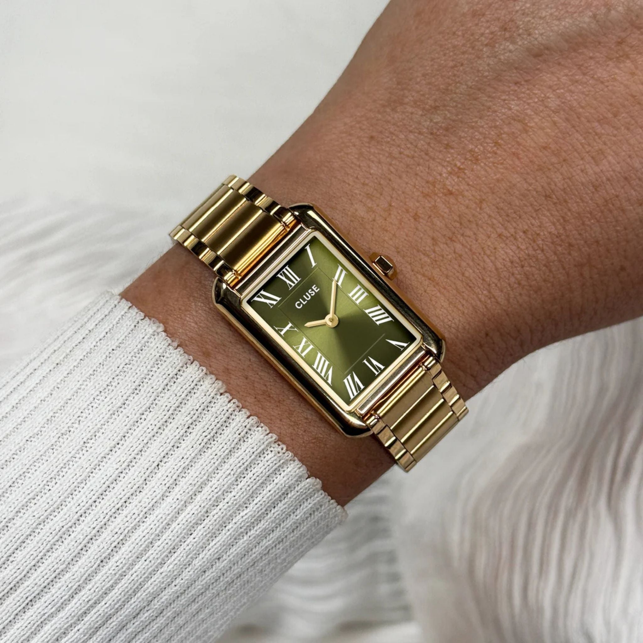 Cluse Belisenna Watch, Olive Green Dial CW15007