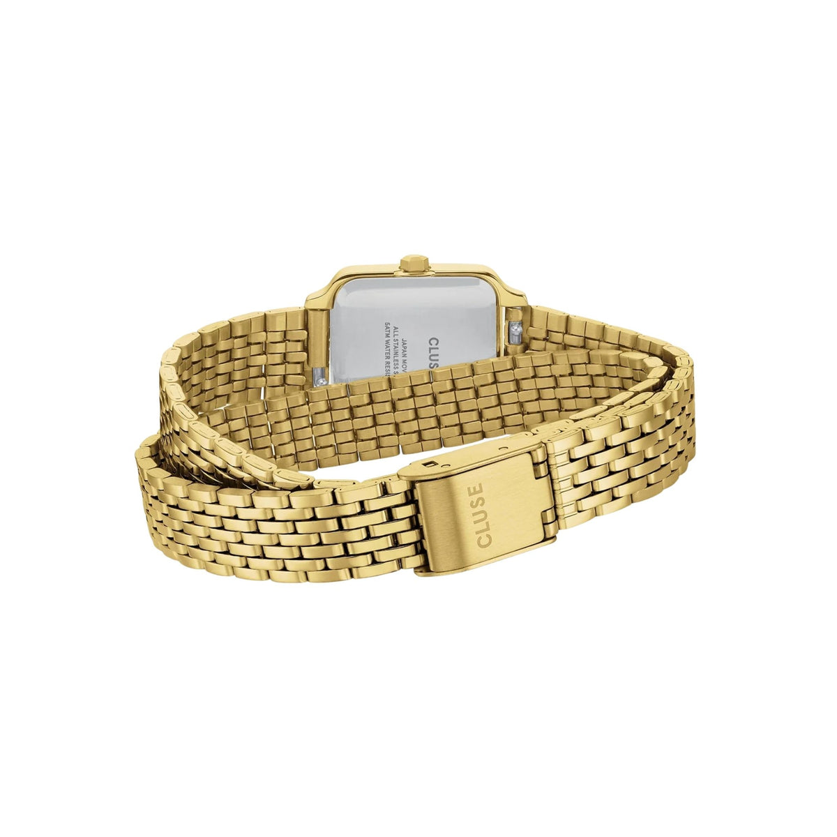 Cluse Gracieuse Mini Watch Double Steel, Forest Green, Gold Colour  CW15504