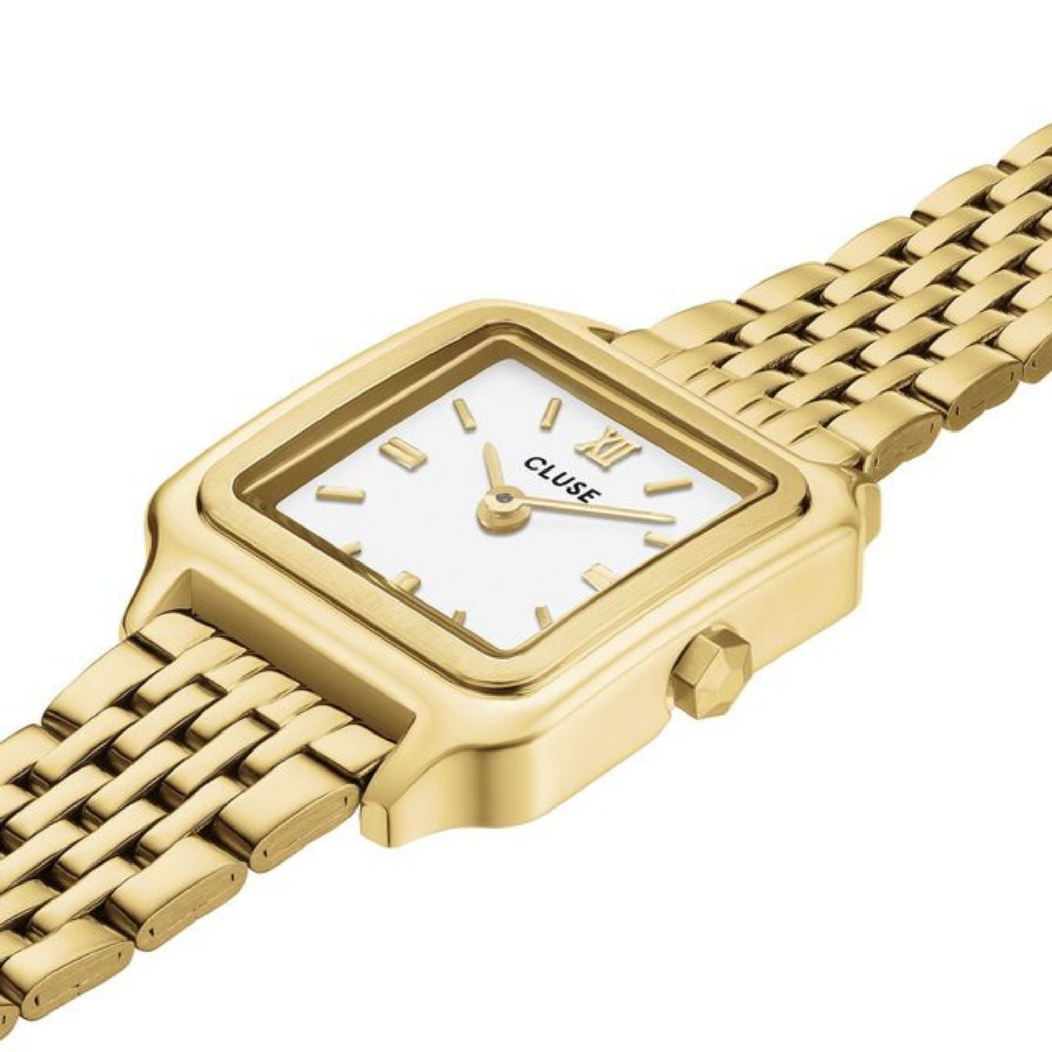 Cluse Gracieuse Mini Watch, Gold, White Dial CW15506