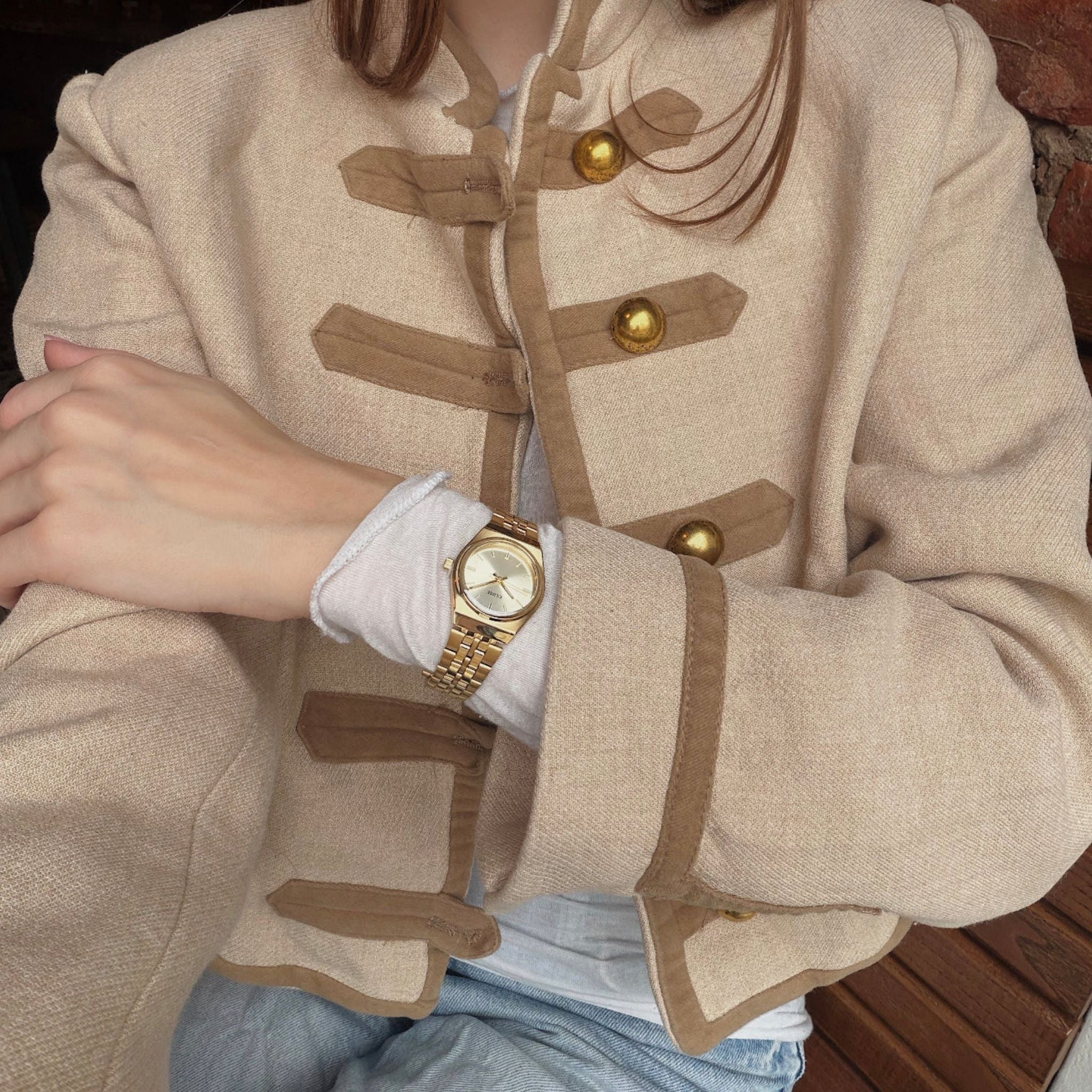 Cluse Retro 70s Mini Watch, Gold Colour CW16302