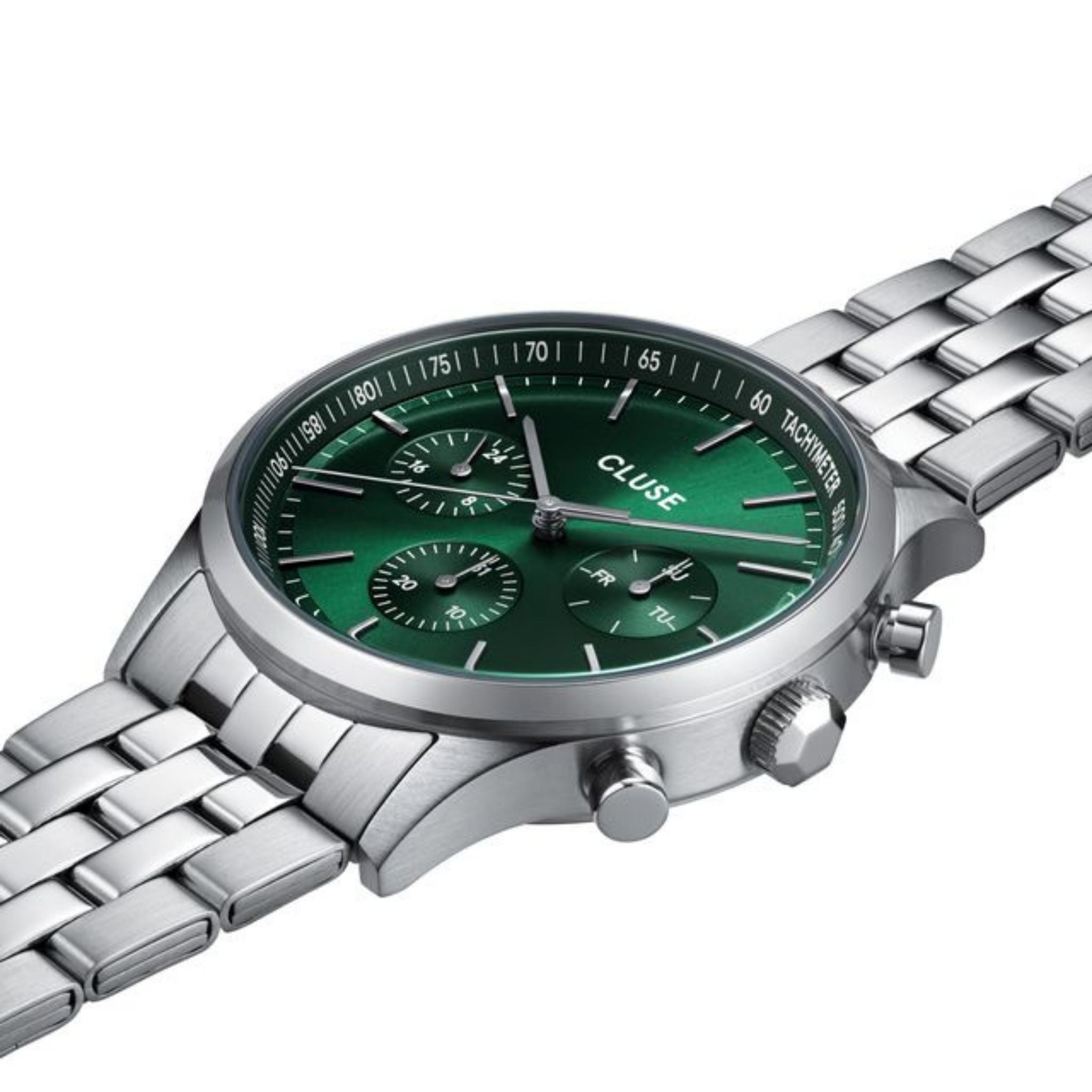 Cluse Anthéor Multifunction Watch, Green Dial CW21002