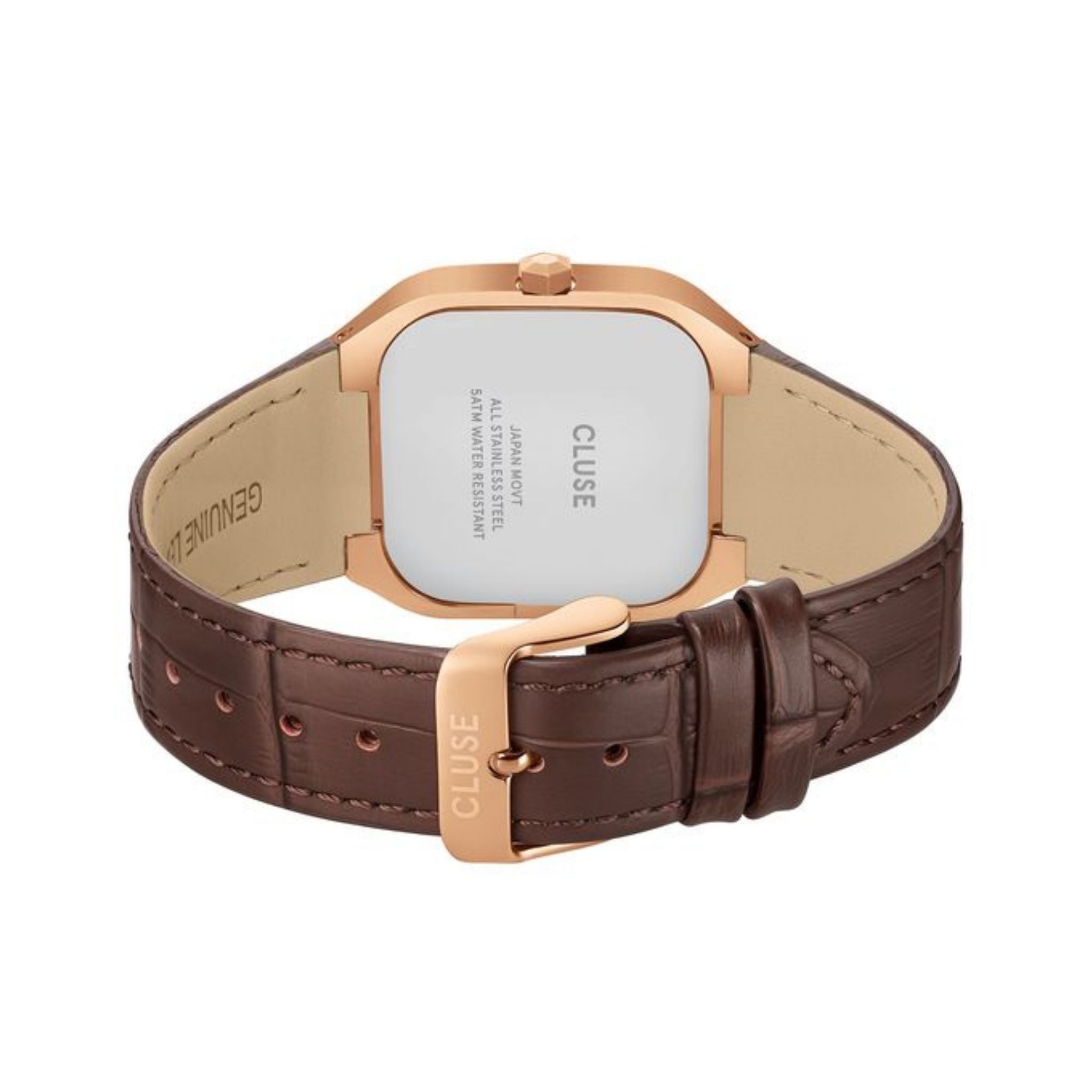 Cluse Quadrus Multifunction Watch Leather, Green Dial CW26205