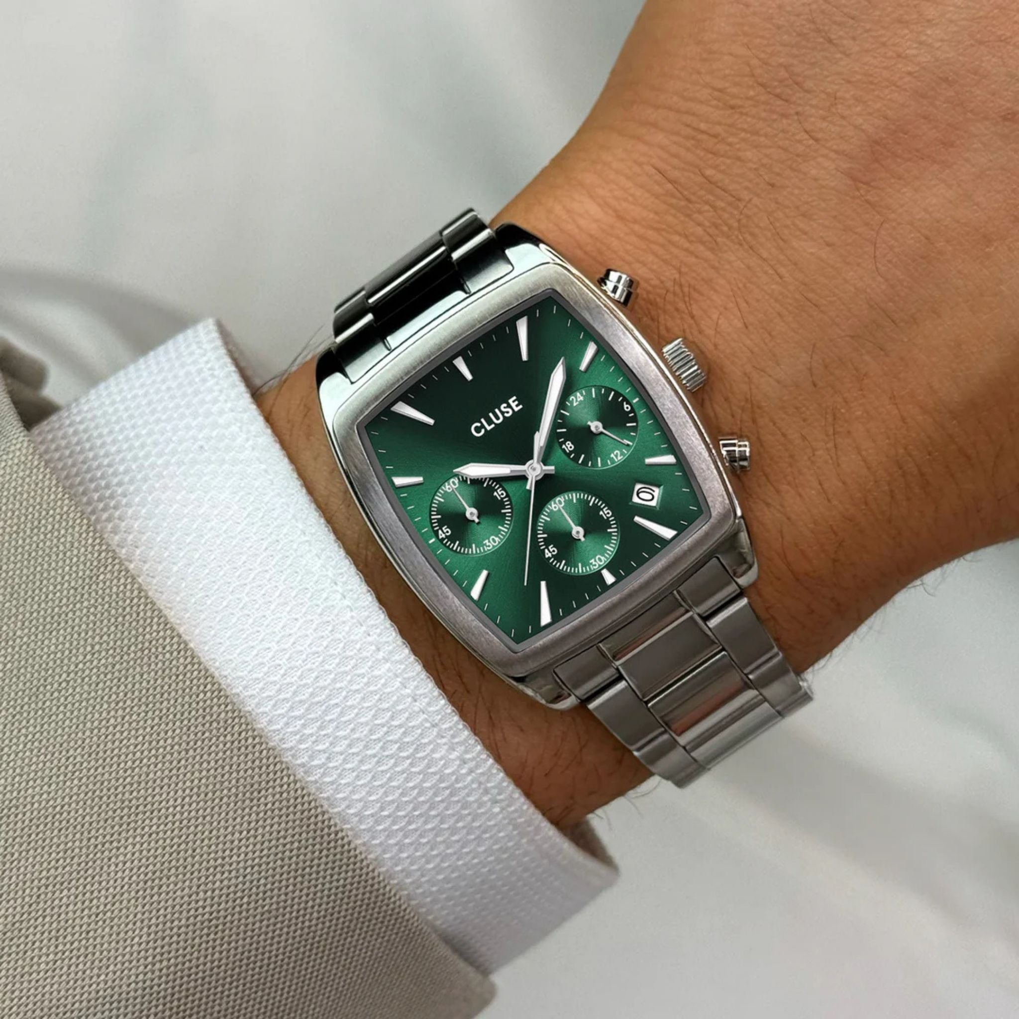 Cluse Quartaut Watch, Green Dial CW52002