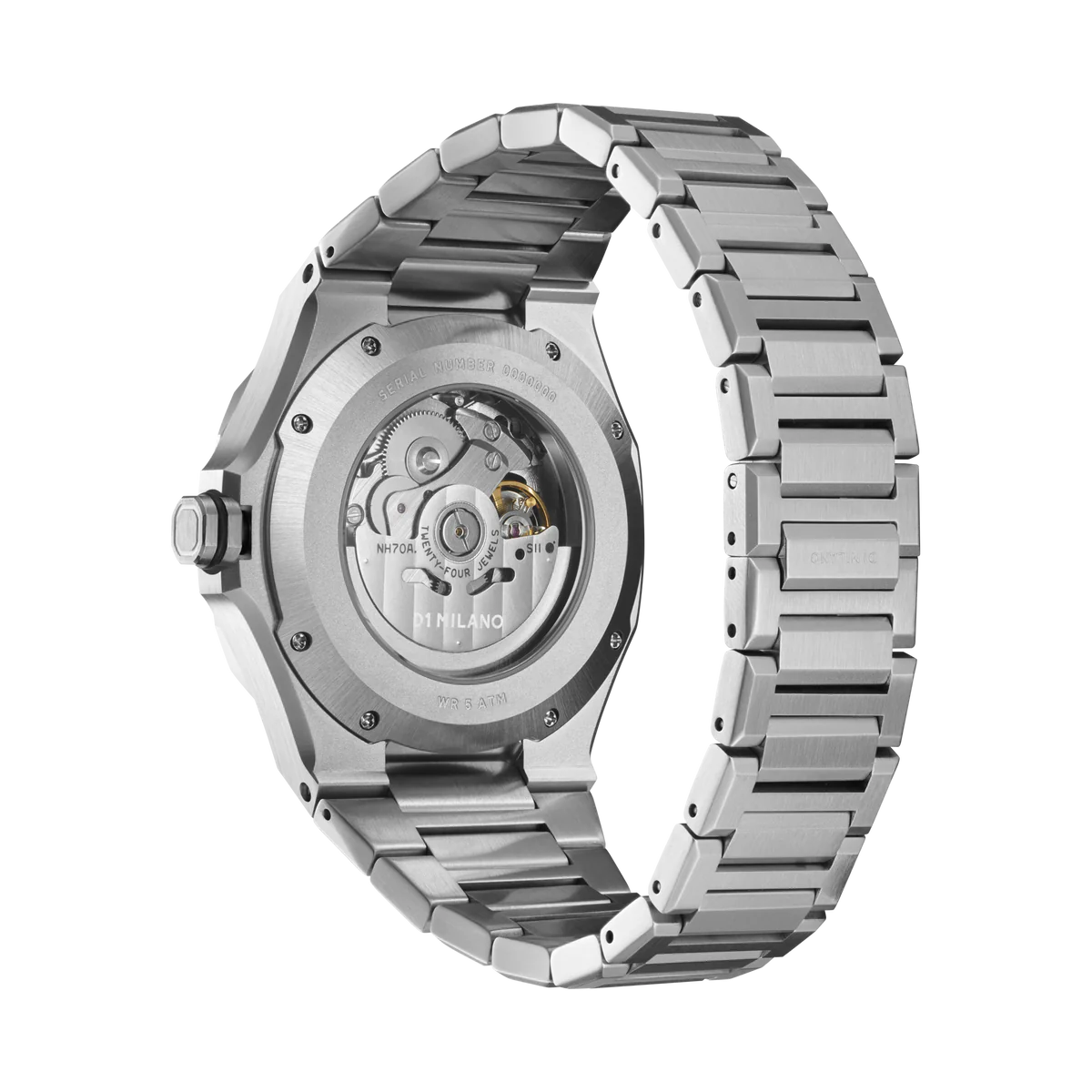 D1 Milano Silver Skeleton Bracelet - D1-SKBJ10
