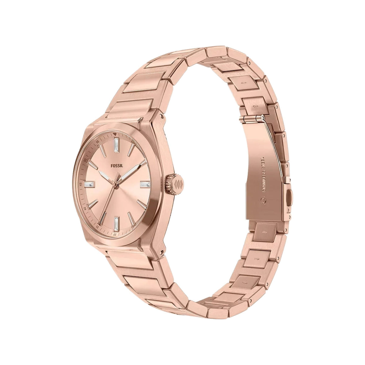 Fossil Everett 27mm Rose Gold-Tone Stainless Steel Watch ES5491