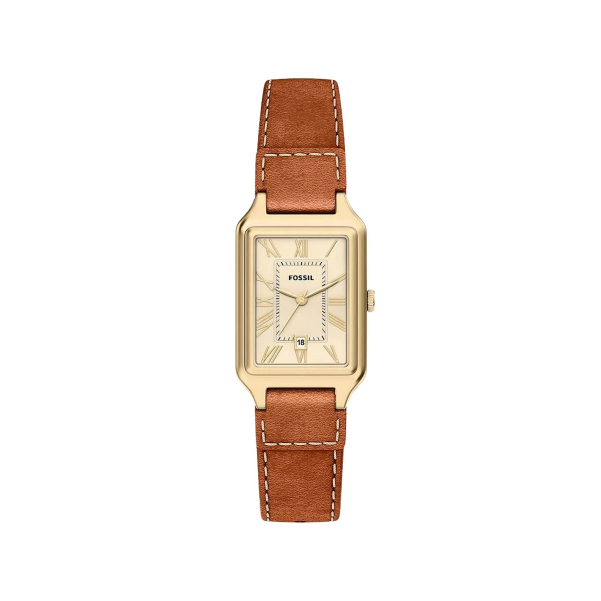 Fossil Raquel 23mm Date Medium Brown Leather Watch ES5504