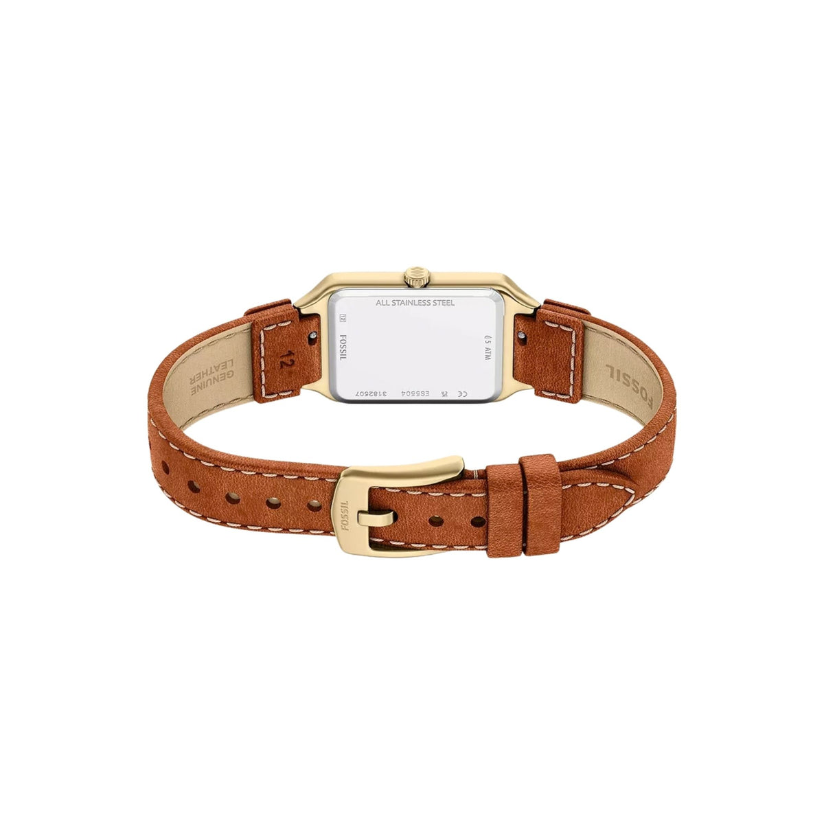 Fossil Raquel 23mm Date Medium Brown Leather Watch ES5504