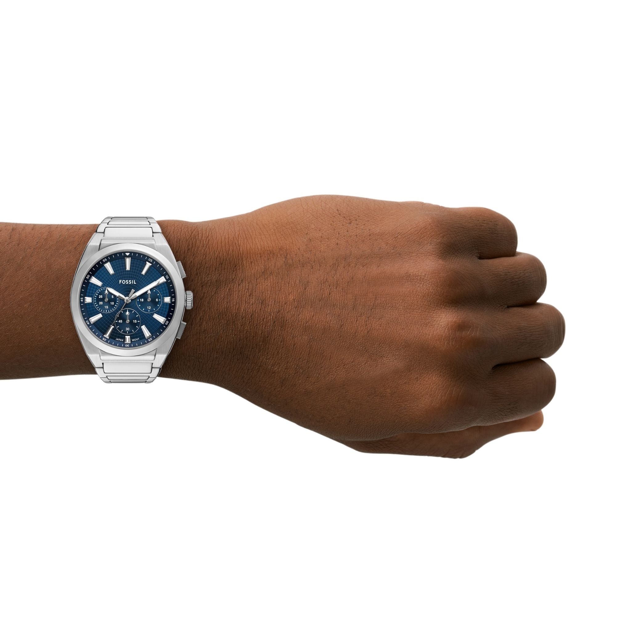 Fossil Everett Silver Blue Dial FS6104