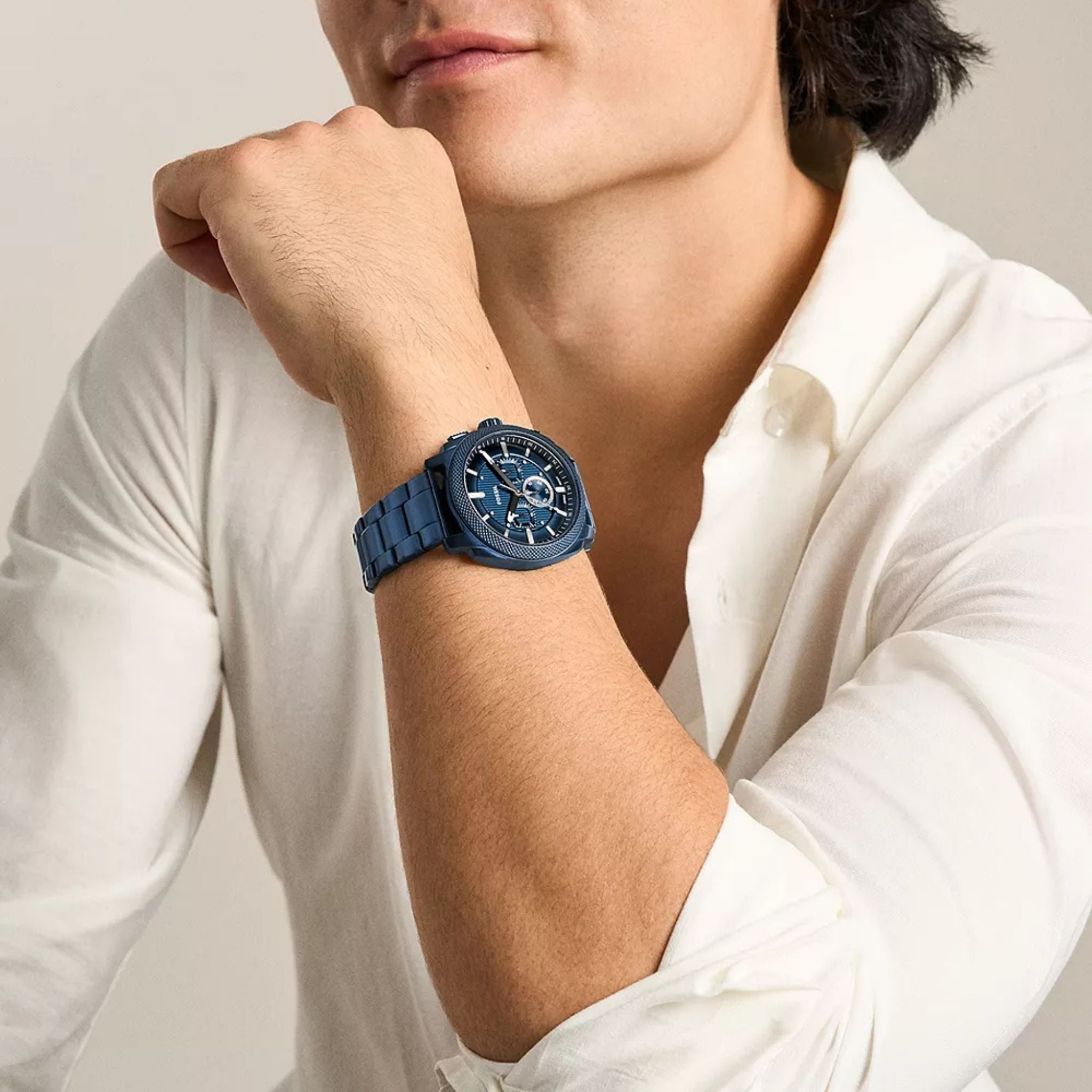 Fossil Machine Chronograph Navy Steel FS6167