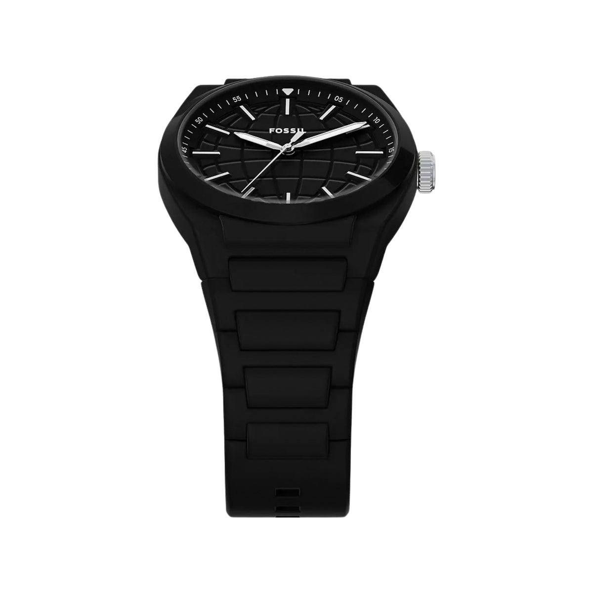 Fossil Everett Black Silicone Watch FS6175