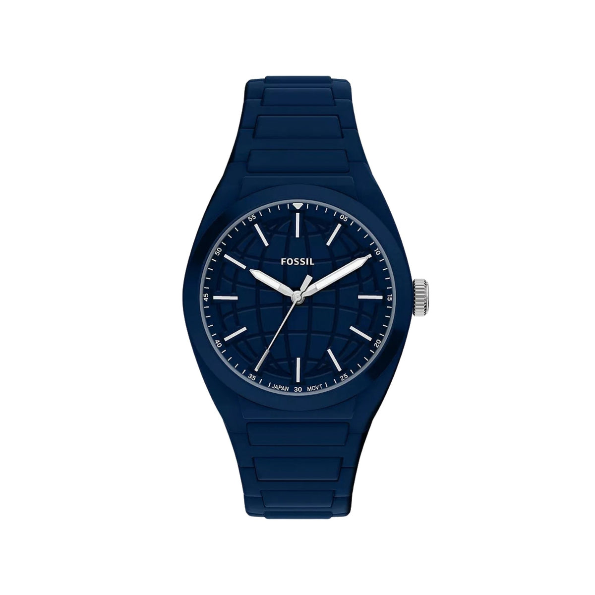 Fossil Everett Navy Silicone FS6177