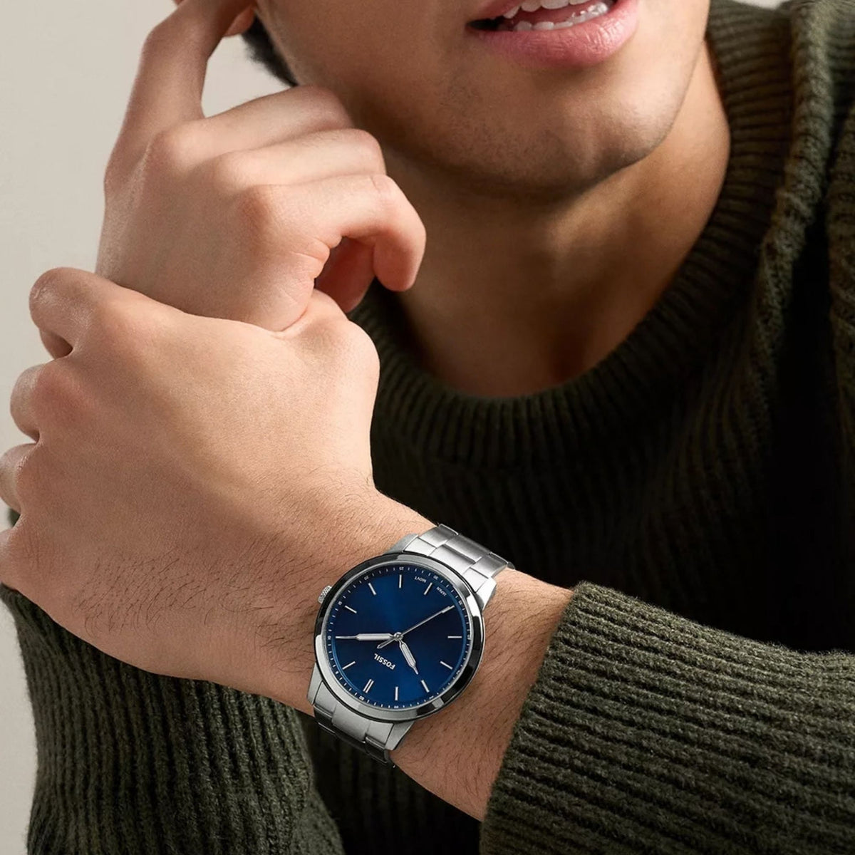 Fossil Minimalist 44mm Blue Watch FS6180