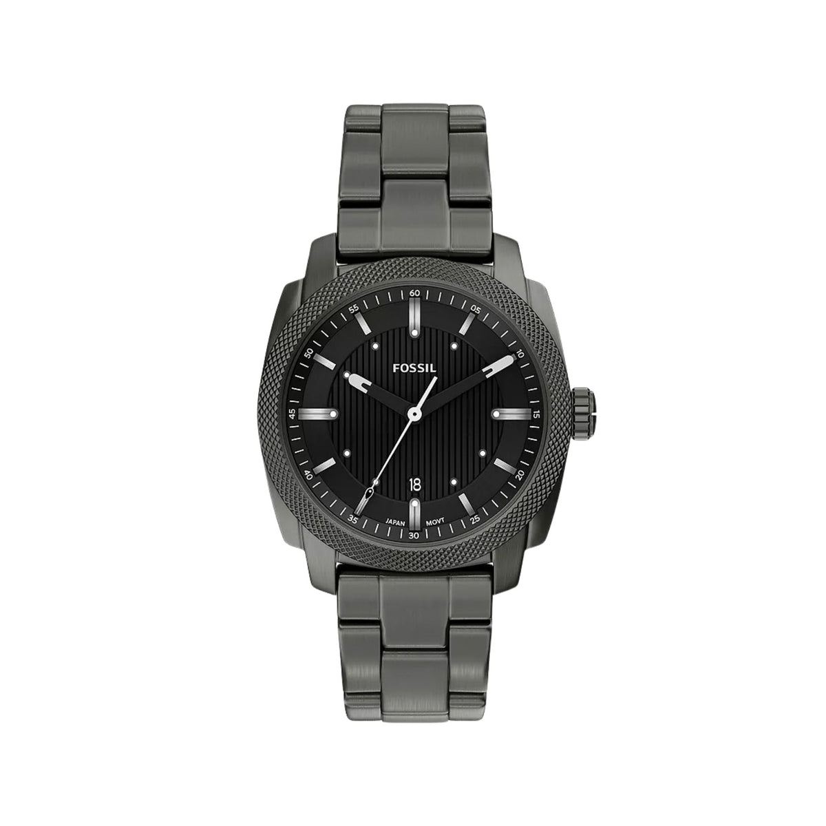 Fossil Machine 41mm Date Smoke Stainless Steel FS6185