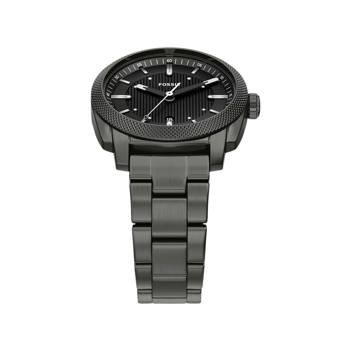 Fossil Machine 41mm Date Smoke Stainless Steel FS6185