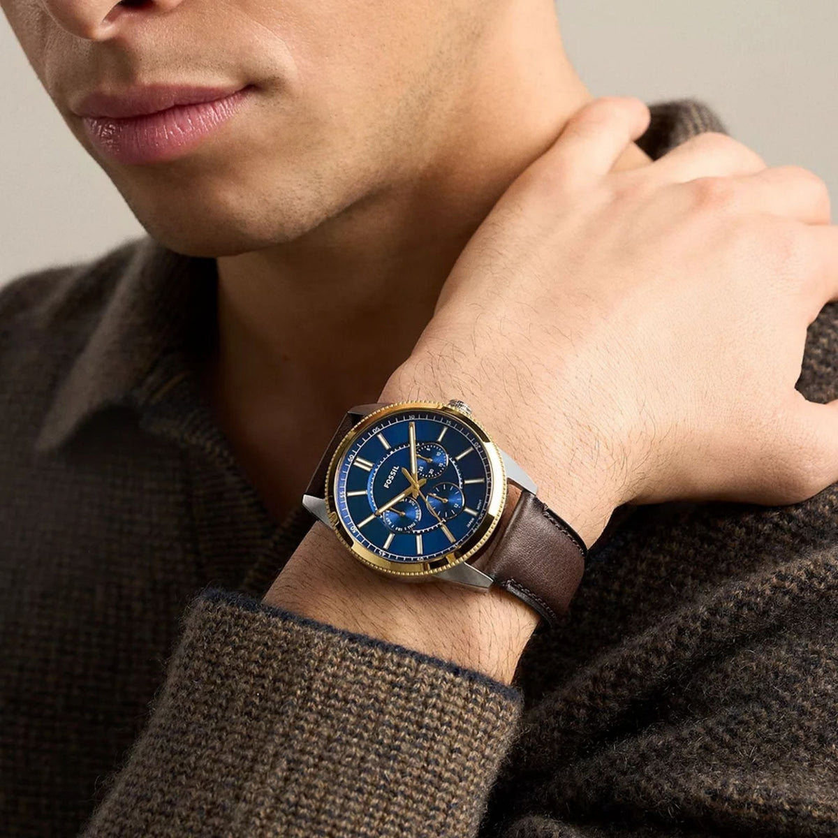 Fossil Pearson 42mm Multifunction Brown Leather FS6195