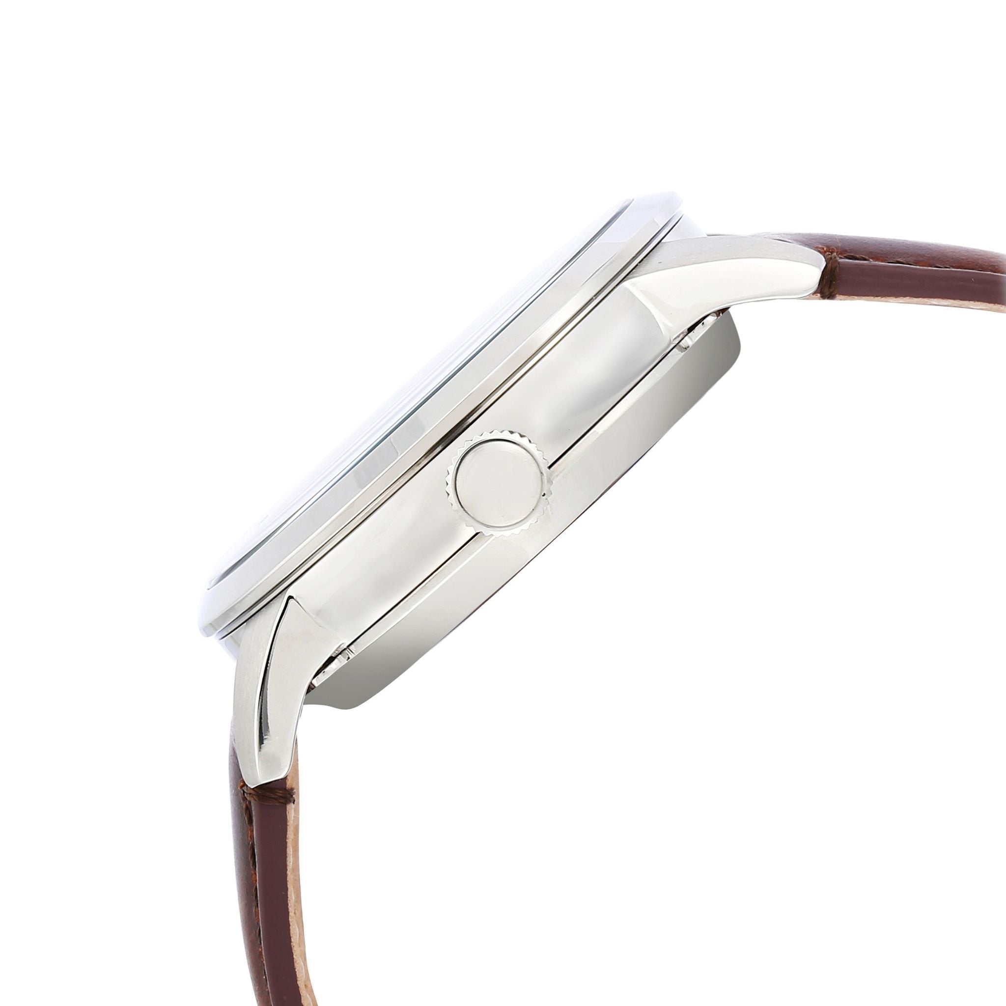 Fossil Townsman Silver Brown Leather ME3110