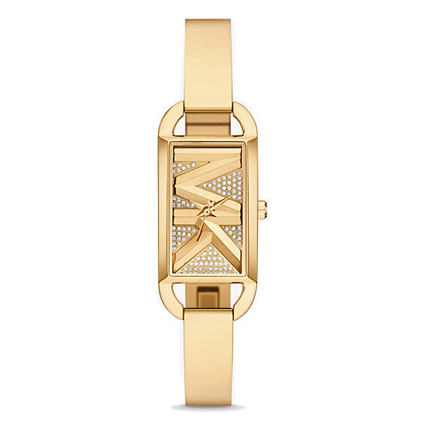 Michael Kors Mini Empire Pavé Gold-Tone Bangle Watch MK4840