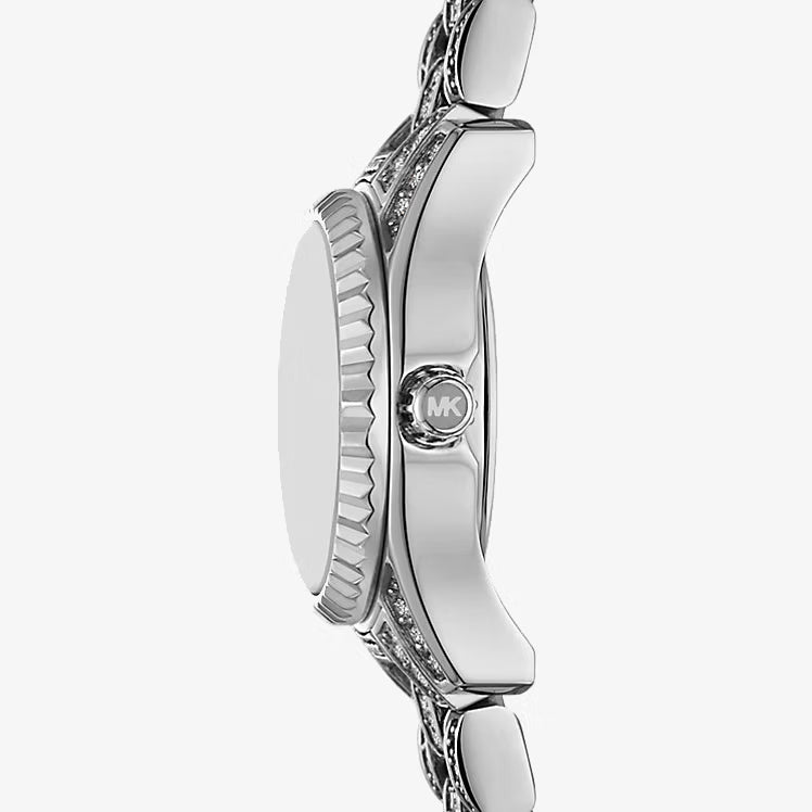 Michael Kors MK4864 Mini Lexington Pavé Silver-Tone Crystal Watch
