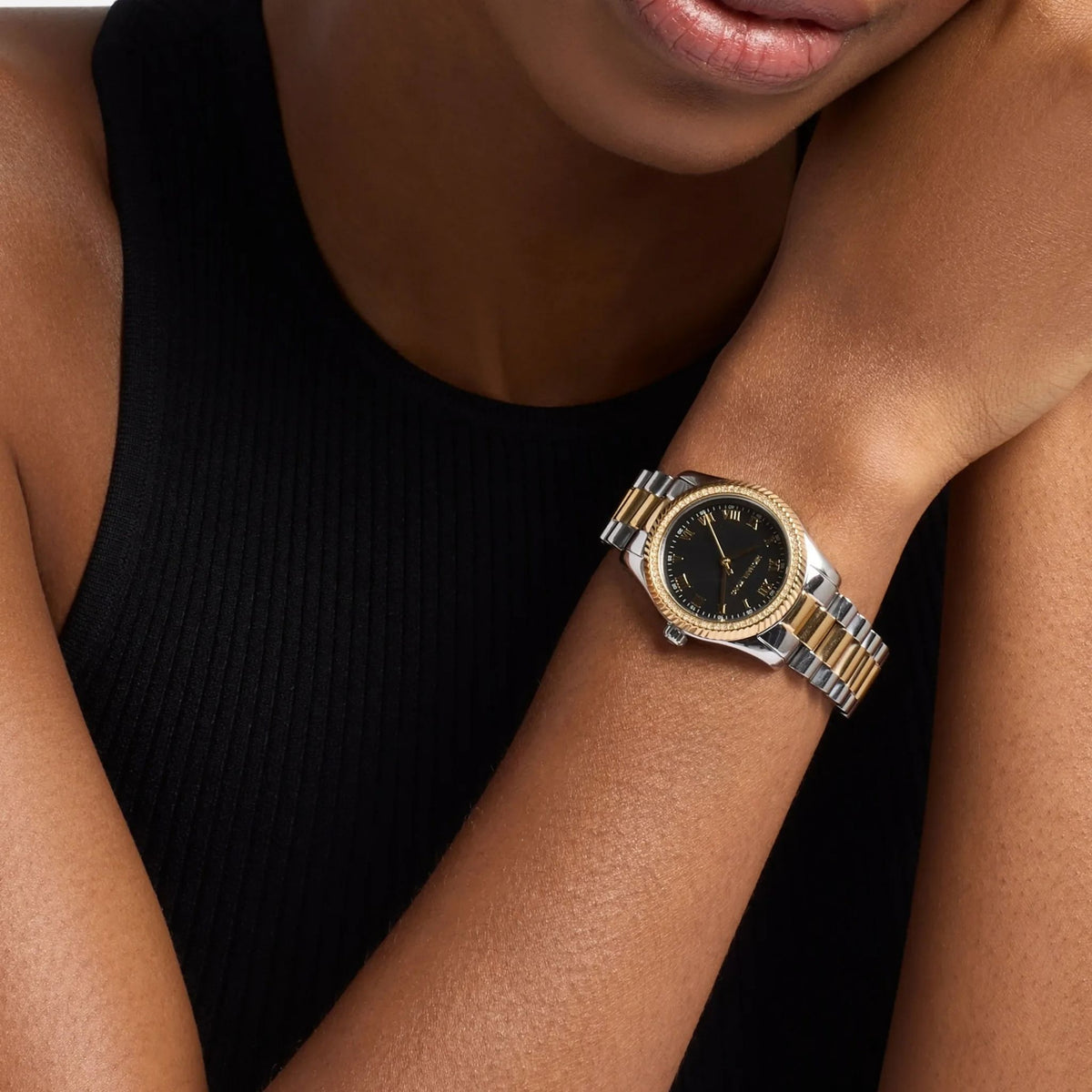 Michael Kors Mini Lexington Pavé Two-Tone MK7625