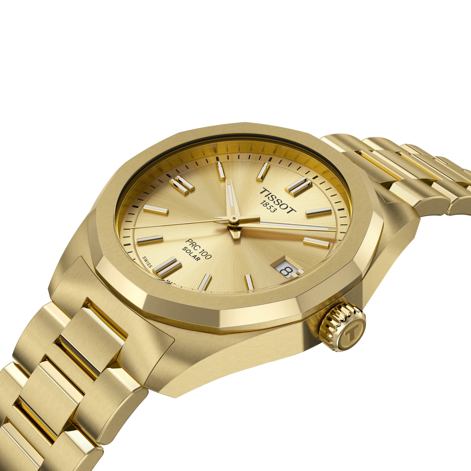 Tissot PRC 100 Solar 34 mm Champagne Dial Women’s Watch T1518223302100