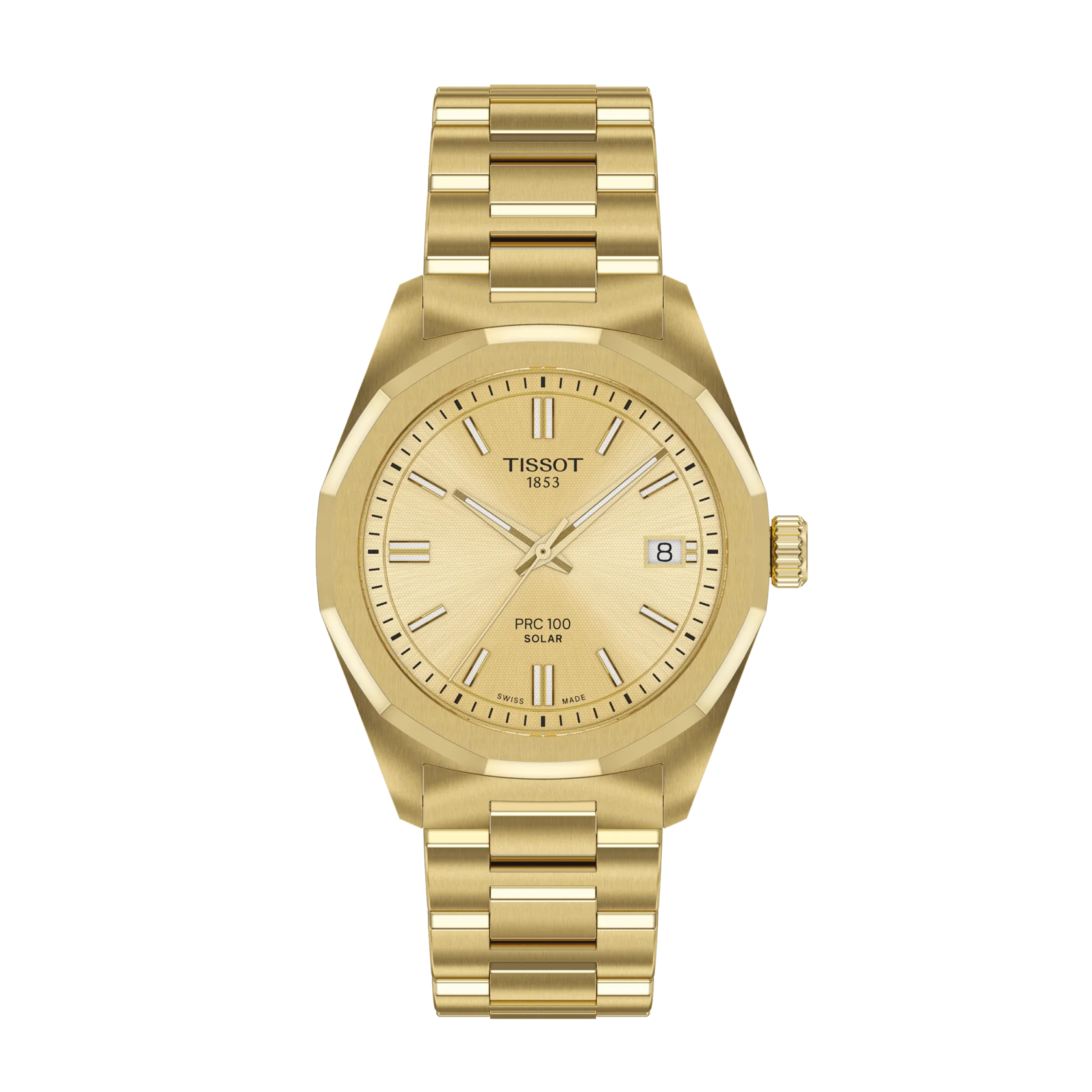Tissot PRC 100 Solar 34 mm Champagne Dial Women’s Watch T1518223302100