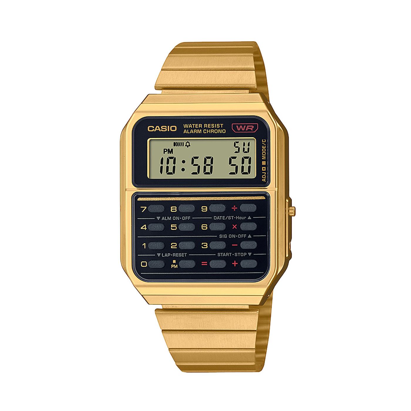Gold Casio Calculator watch